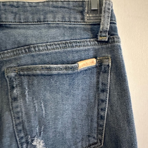 Joe’s Jeans Blue The Smith Mid Rise Straight Crop Distressed Hem Jeans Size 24 - Picture 7 of 8